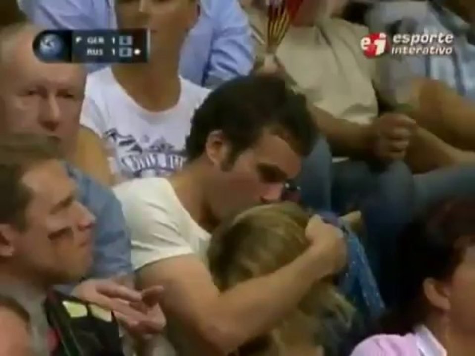 Girl Gets Caught Giving Her Boyfriend Head On TV During Volleyball Match!