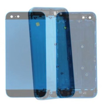 Hytparts.com-iPhone 5 OEM Back Housing Battery Door Cover Plate Dark Blue
