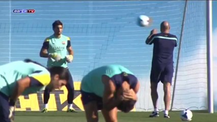 Entrenamiento matinal del FC Barcelona con solo doce jugadores