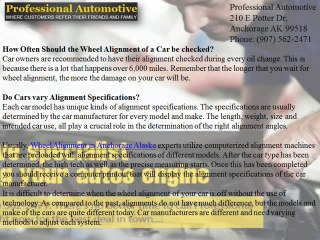 Facts on Wheel Alignment