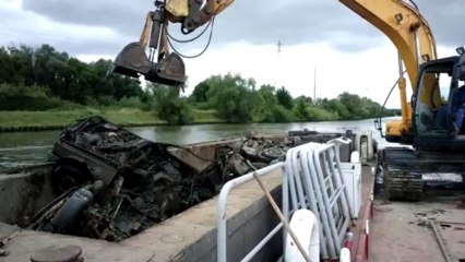 Nettoyage du canal des mines de fer de Moselle
