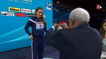Podium 200m NL (F) - ChM 2013 natation (Muffat)