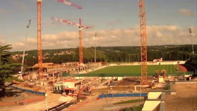 Timelapse du chantier du stade en juillet 2013