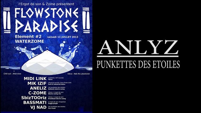 VIDEO REPORT FLOWSTONE WATERZOME AVEC ANLYZ PUNKETTES DES ETOILES BY VJ NAD