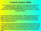 Cosmetic Surgery Dallas-Article-Cosmetic Surgery Dallas