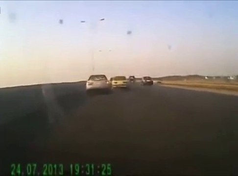 Motorcycle driver filming his own high speed sever accident!! Russian highway impressive crash...