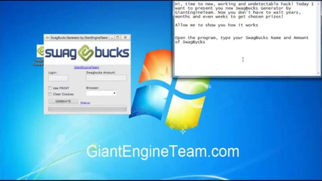 SwagBucks Generator by GiantEngineTeam Free Download!