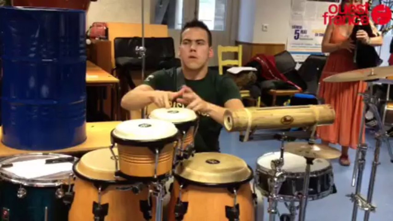 Répétition du bagad avant l'Interceltique - Rép...