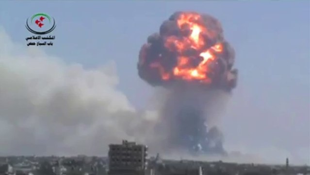 Explosion d'un dépôt de munitions à Homs en Syrie