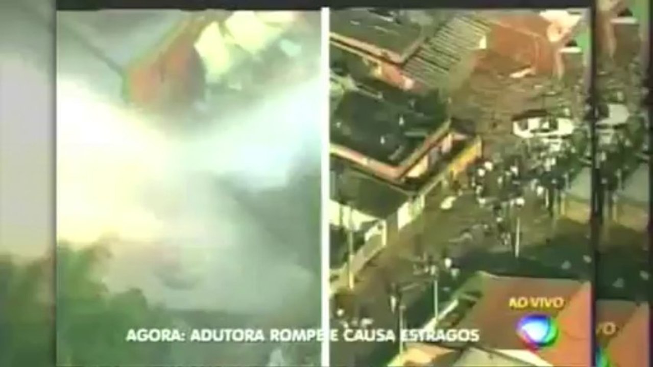 Mini-tsunami après une rupture de canalisation à Rio