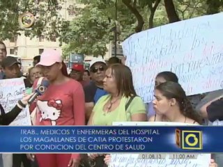Trabajadores del Hospital Magallanes de Catia protestan por falta de insumos: "La gente se nos está muriendo"