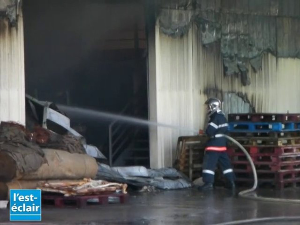 Incendie au centre technique municipal de Troyes
