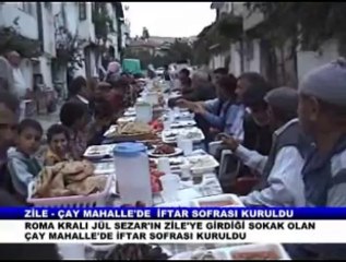 ZİLE ÇAY MAHALLESİNDE MAHALLE HALKI İFTAR SOFRASI KURDU