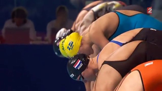 Demi-finale 100m NL (F) - ChM 2013 natation (la plus rapide des 2)