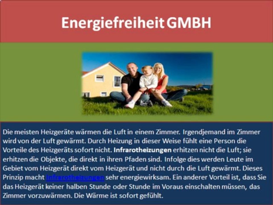 Gebrauch Infrarotheizung Heizkosten Zu Verringern – Energiefreiheit GMBH