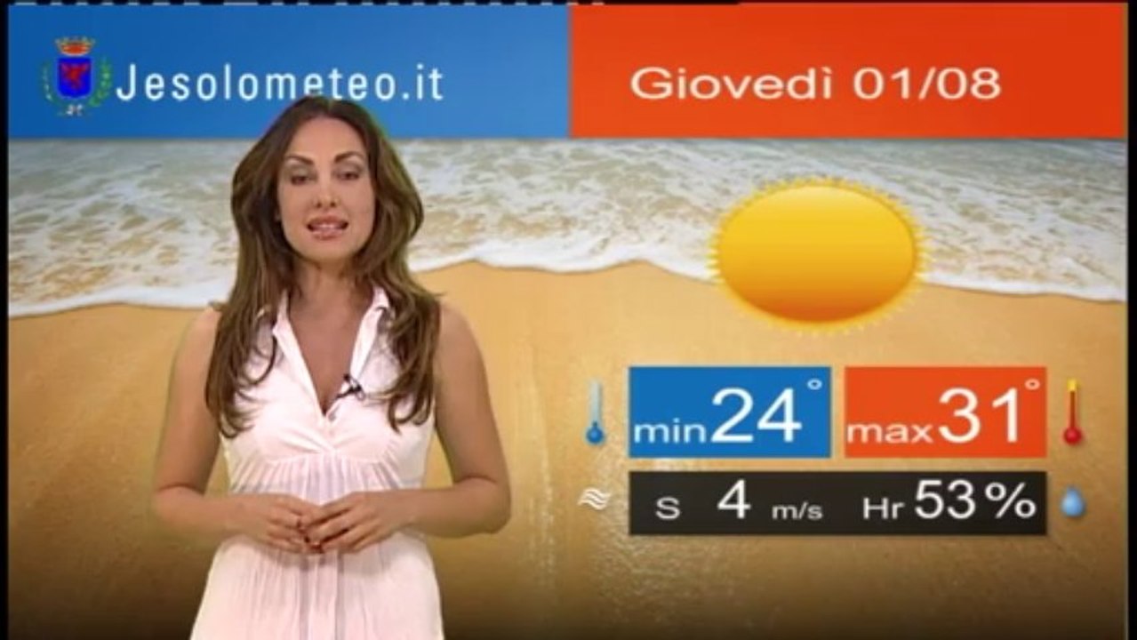PREVISIONI DEL TEMPO JESOLO GIOVEDI' 01 AGOSTO 2013
