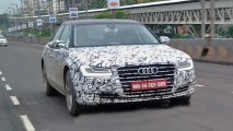 2014 Audi A8 Facelift with Matrix LED Lights Spied Testing in India
