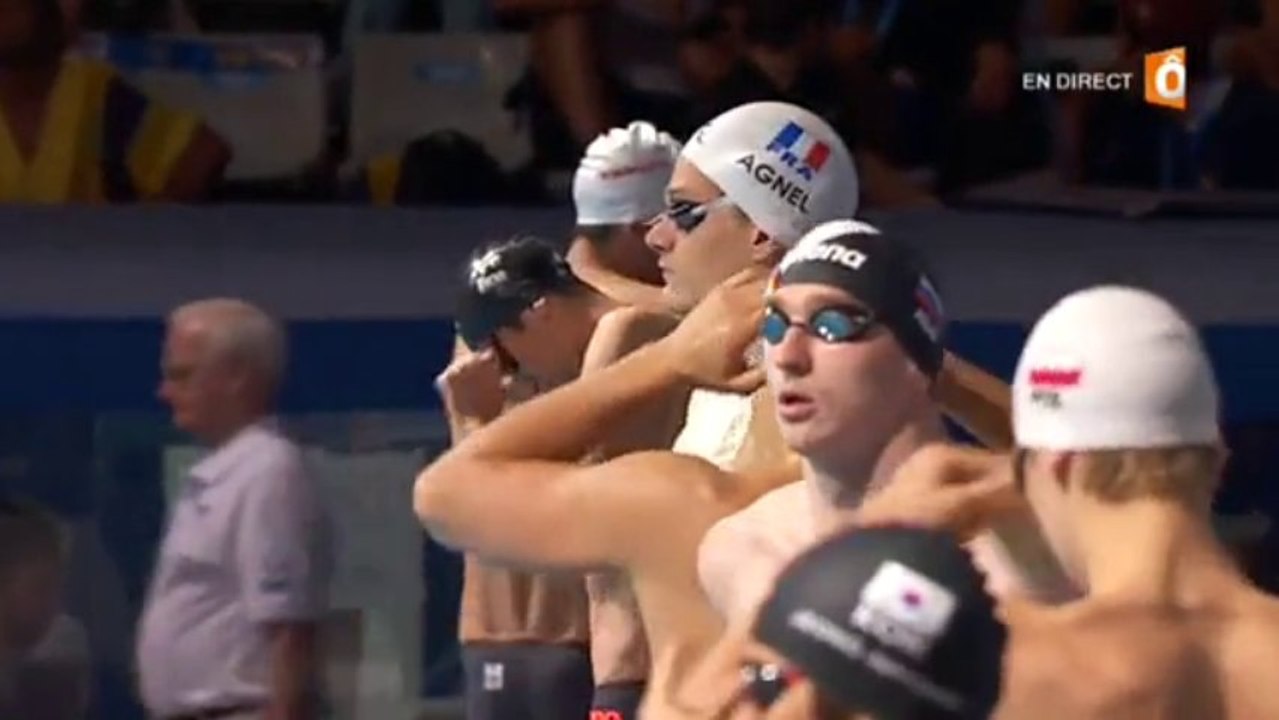 Série 4x200m NL (H) - ChM 2013 natation (Agnel, Bourelly, Mallet, Stravius)