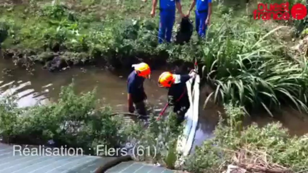 Dépollution du plan Caillon - Des hydrocarbures faisaient stagner le cours d'eau.