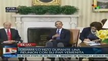 Barack Obama discute con mandatario yemení el tema Guantánamo