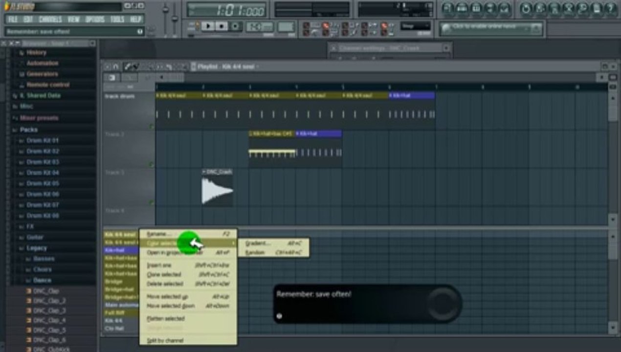 FL Studio « speed learning series » 6.3_ Play List - Onglets