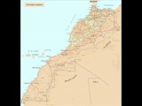 Map of the kingdom of Morocco including the Western Sahara Territory (Sahara Occidental)