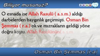 Biliyor musunuz? Osman Bin Şemmas (r.a)