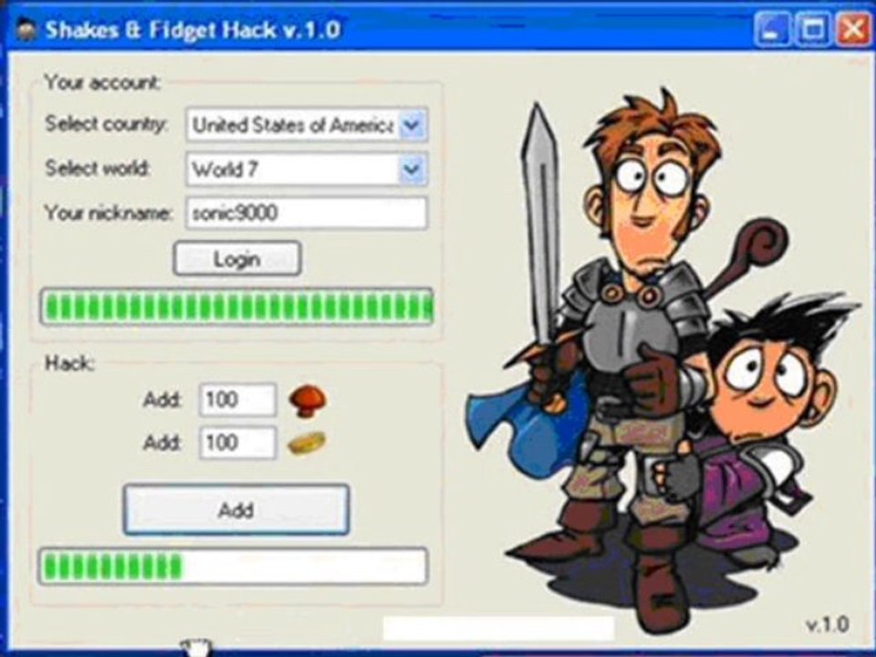Shakes & Fidget Hack