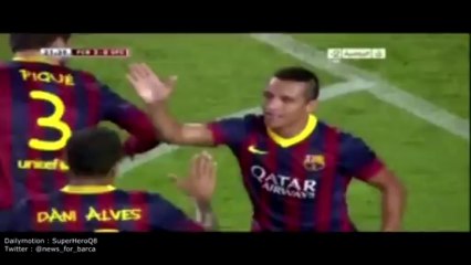 Gamper 2013 : Barcelona Third Goal Vs Santos " Sanchez "