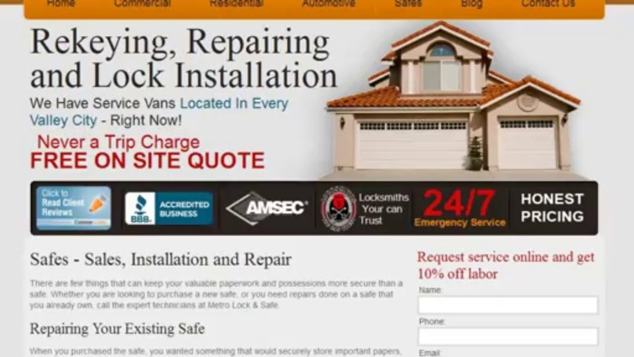 Phoenix LOCKSMITH YOU CAN TRUST | (602) 993-5676 | Metro Lock and Safe, Inc.