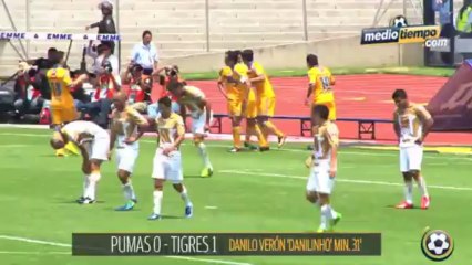 Goles: Pumas 0 - 2 Tigres