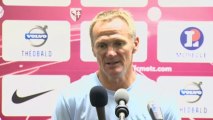 Conférence de presse FC Metz - Stade Lavallois (1-0) : Albert CARTIER (FCM) - Philippe  HINSCHBERGER (LAVAL) - 2013/2014