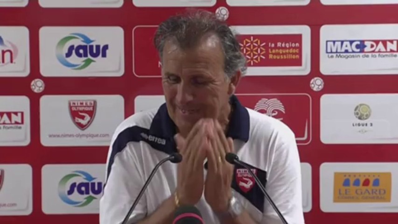 Conférence de presse Nîmes Olympique - US Créteil (2-3) : Victor ZVUNKA (NIMES) - Jean-Luc VASSEUR (USCL) - 2013/2014