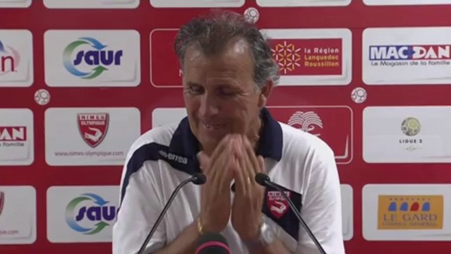 Conférence de presse Nîmes Olympique - US Créteil (2-3) : Victor ZVUNKA (NIMES) - Jean-Luc VASSEUR (USCL) - 2013/2014