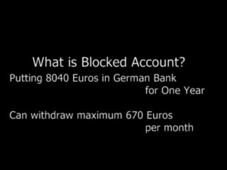 Opening Blocked Account in DB for Student VISA