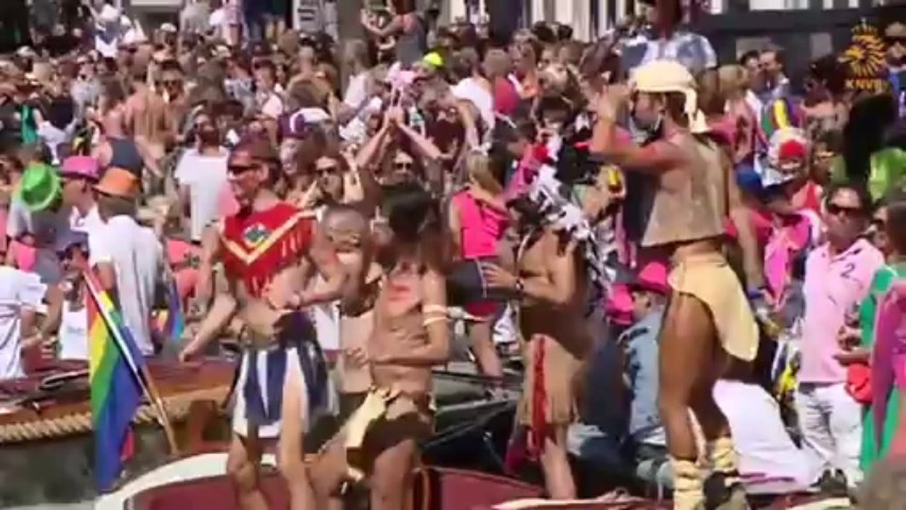 Van Gaal, Kluivert and De Boer at gay parade