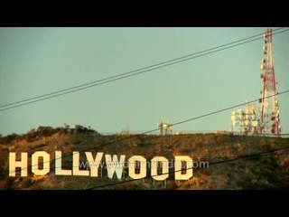 Time lapse of Hollywood sign in day to night mode