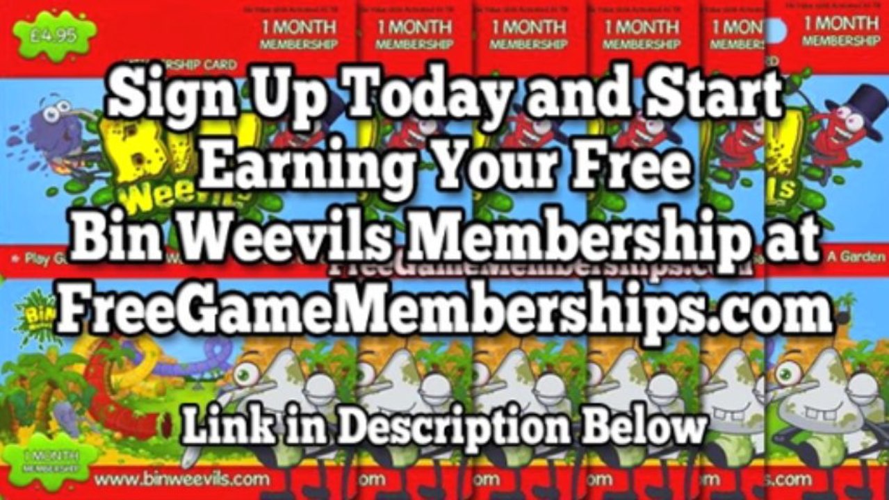 How to Get Free Bin Weevils Membership Cards for 2013