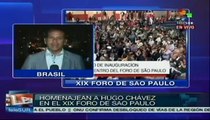 Rinden homenaje a Hugo Chávez en el XIX Foro de Sao Paulo