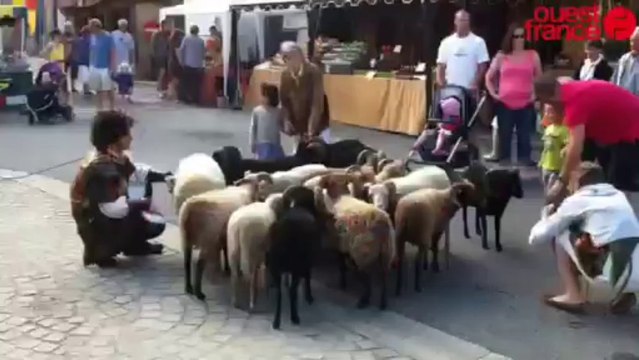 Médiévales de Domfront - Le marché des artisans en avant