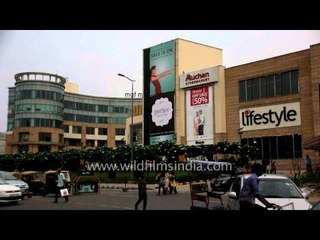 Malls on both sides of the MG Road Metro Station