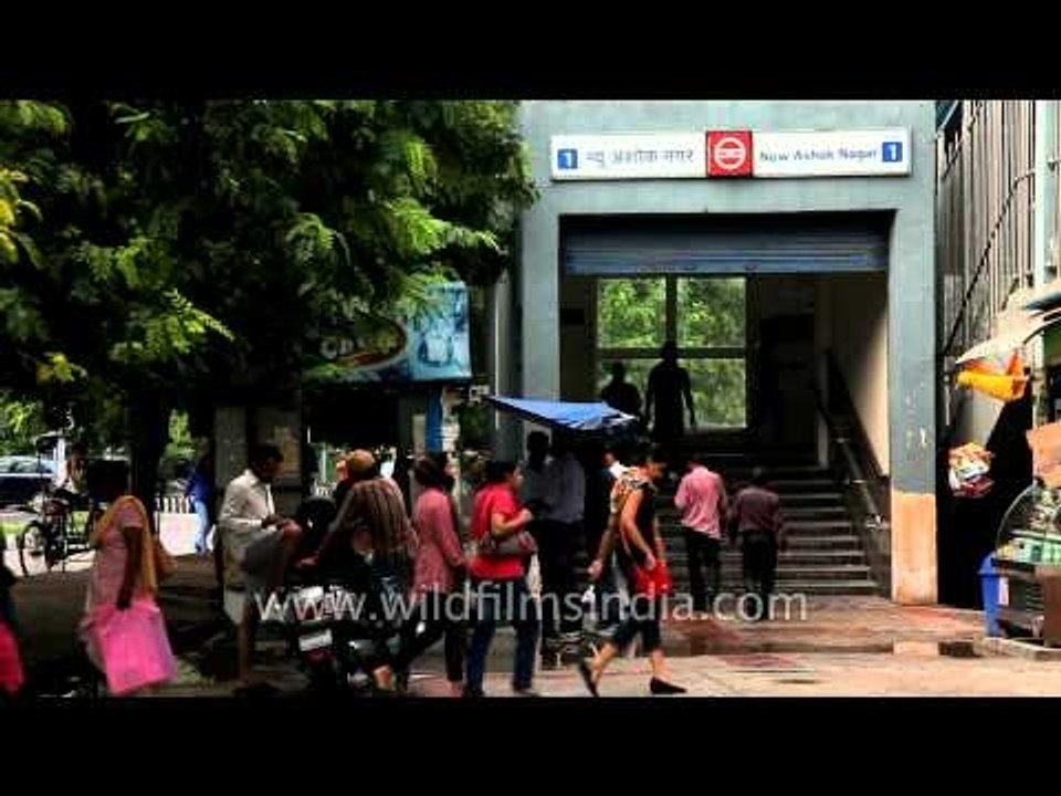 Entry to the New Ashok Nagar Metro Station