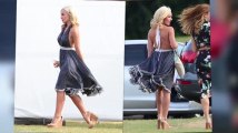 Katherine Jenkins Wows in a Polka Dot Dress at the Polo With Princes William and Harry