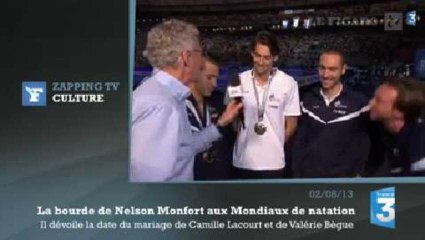Zapping TV : la bourde de Nelson Monfort face à Camille Lacourt