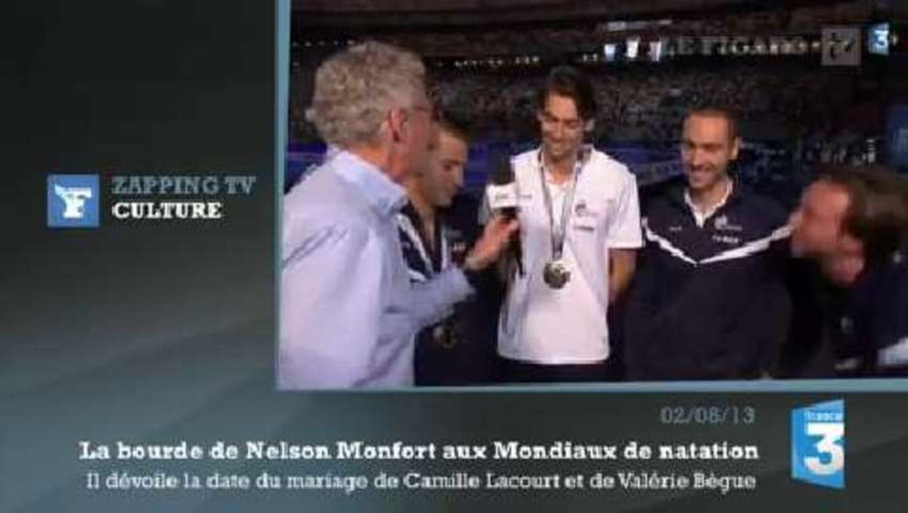 Zapping TV : la bourde de Nelson Monfort face à Camille Lacourt