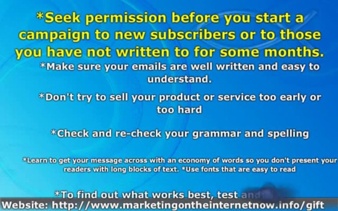 Internet Business Tips  Best Practice Email Marketing Rule #6