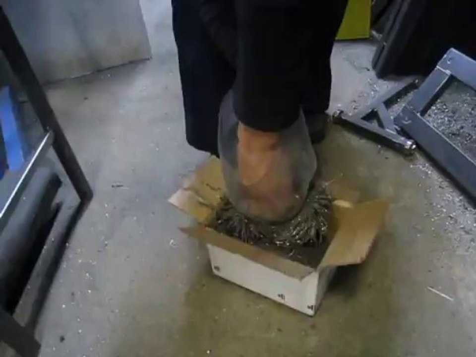 Neodymium magnet clears metalworking shop