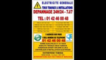 PARIS 9eme -- 0142460048 -- ELECTRICITE 24H/24 -- DEPANNAGE -- CONTACT TELEPHONIQUE DIRECT AVEC ELECTRICIEN