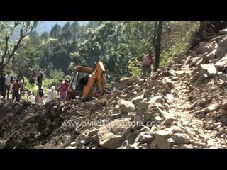 Fixing a landslide: Evacuation through blocked areas