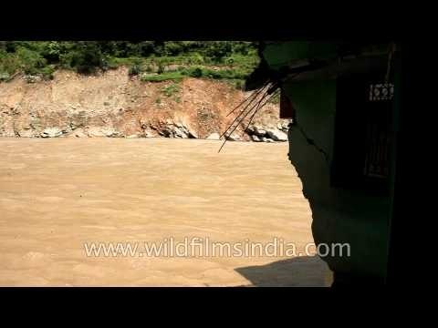 Massive destruction and damage caused by floods in Silli, Uttarakhand